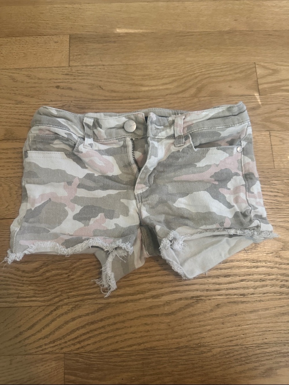 Joe's Jeans Girls' Camouflage Denim Shorts - Pink & Gray